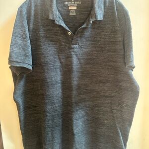 American Eagle Outfitters Men's Dark Gray Polo Shirt